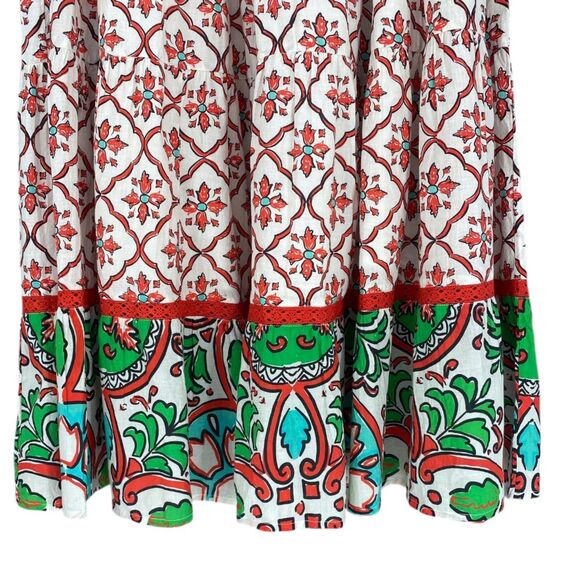 Anthropologie Ro's Garden Daphne Short Sleeve Midi Cotton Dress Medium - Picture 6 of 11